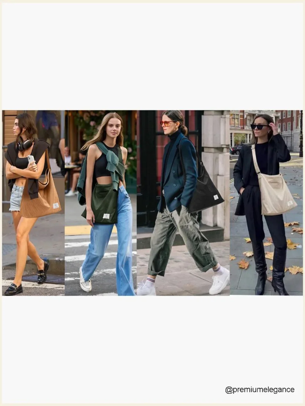 Large Corduroy Tote Bag Crossbody Shoulder Hobo Purse